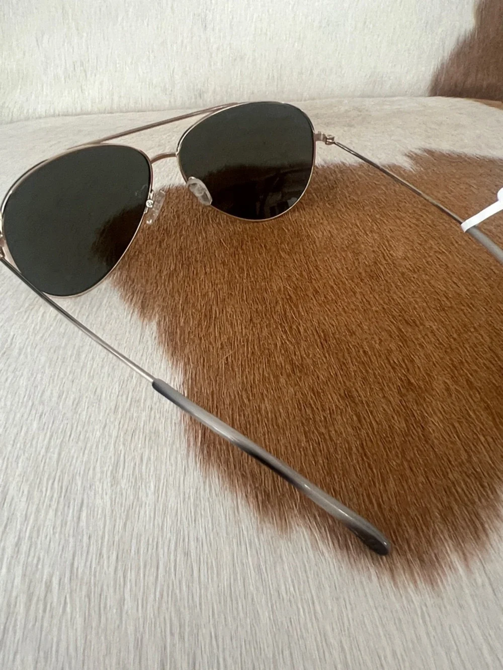 Z Supply Driver  Aviator Sunglasses - Gold Frame with Gray Lenses MSRP $79